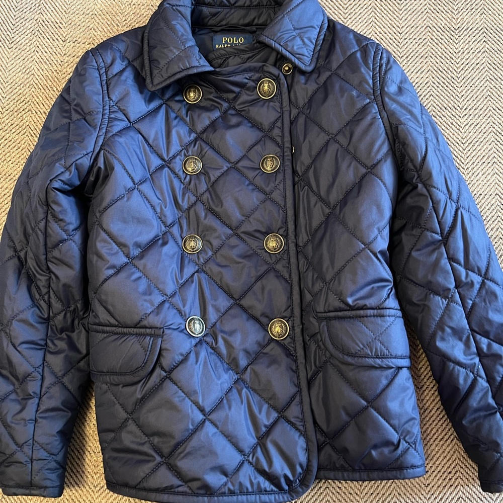 Girls Navy Polo Ralph Lauren coat